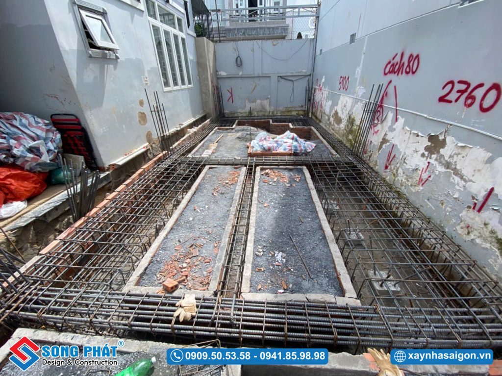 22/06 Hoàn thiện đi thép móng – giằng móng