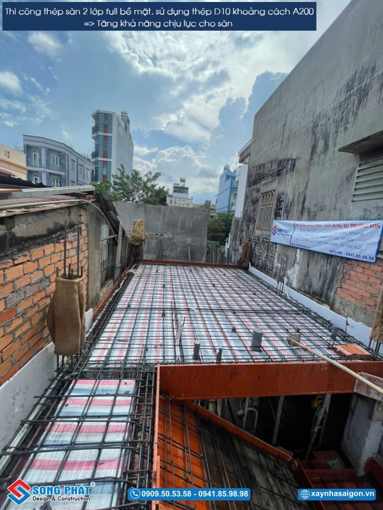 03/05 Hoàn thiện đi thép sàn lầu 1