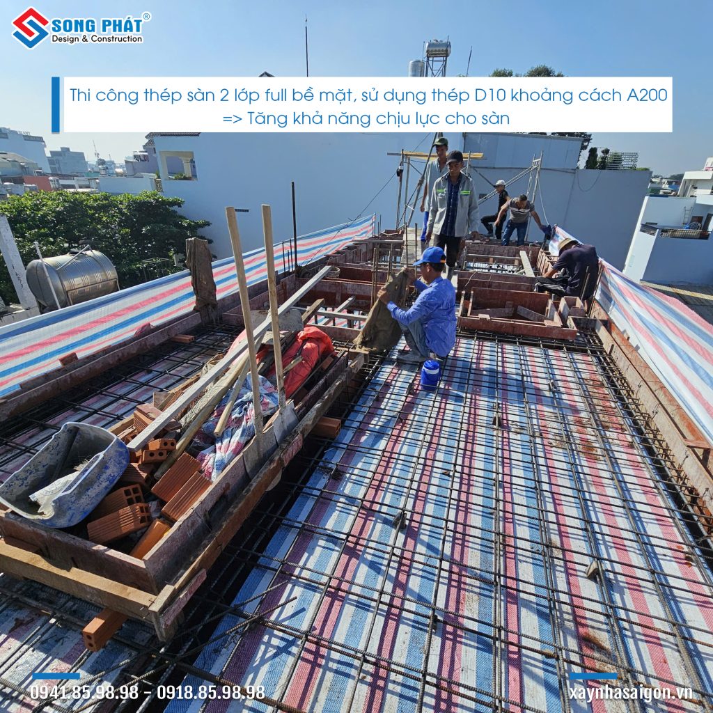 19/10 Hoàn thành đi thép sàn mái