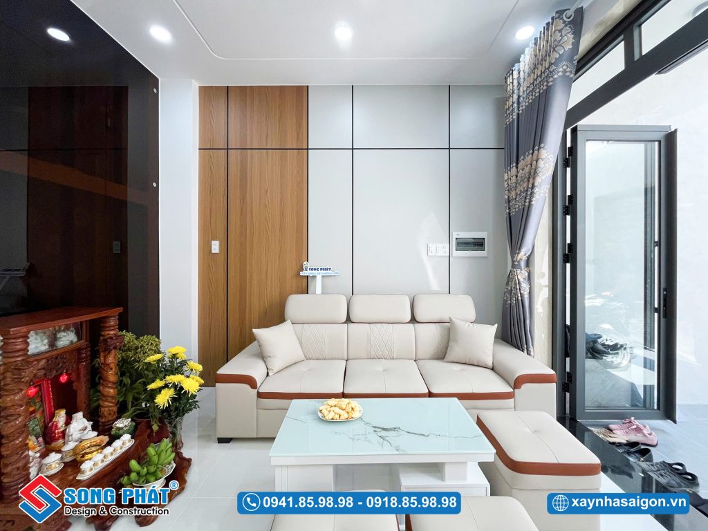 Không gian bố trí gọn, đủ diện tích sử dụng.