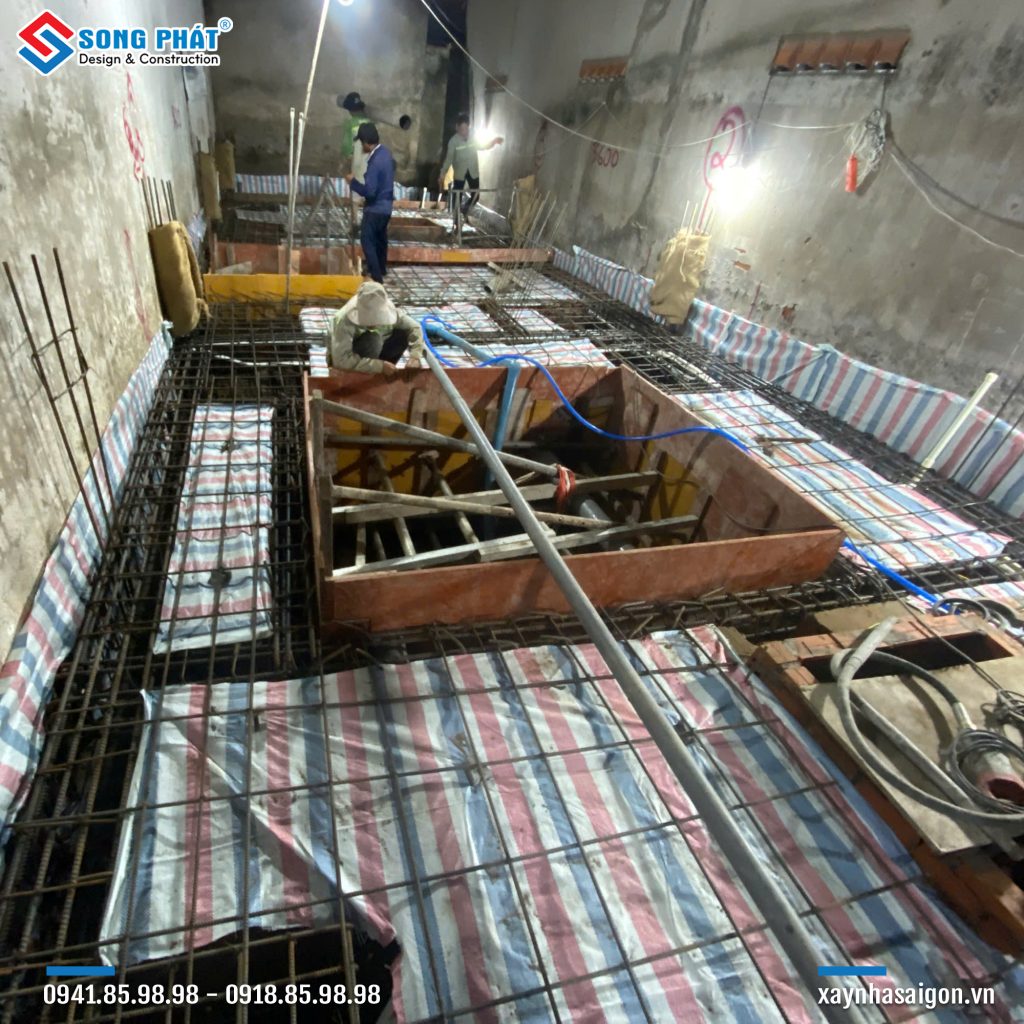 31/08 Hoàn thiện đi thép móng – sàn trệt