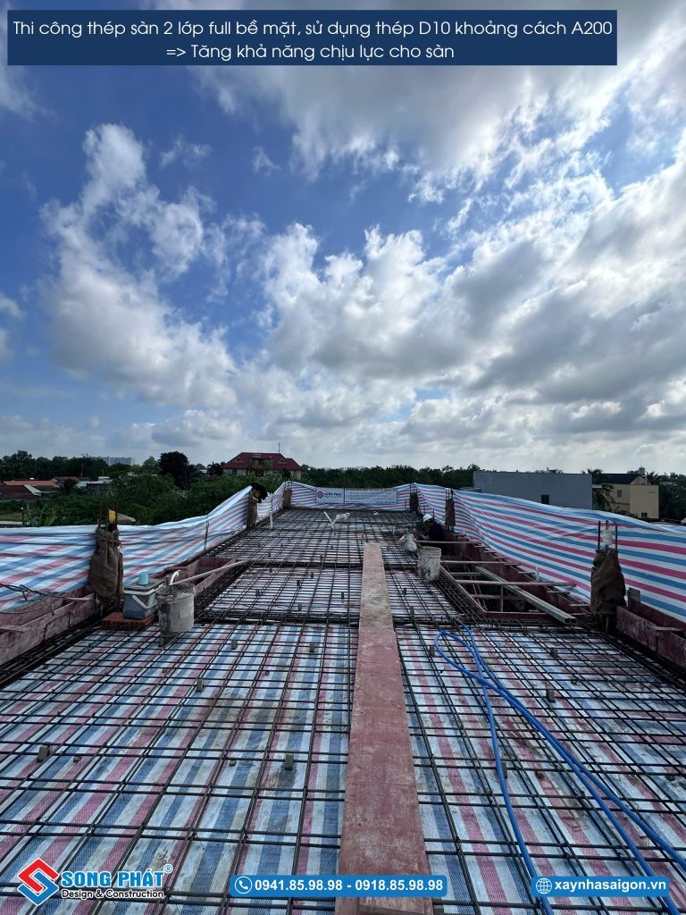 14/07 Hoàn thiện đi thép sàn sân thượng
