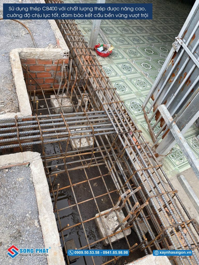 08/06 hoàn thiện đi thép móng – giằng móng