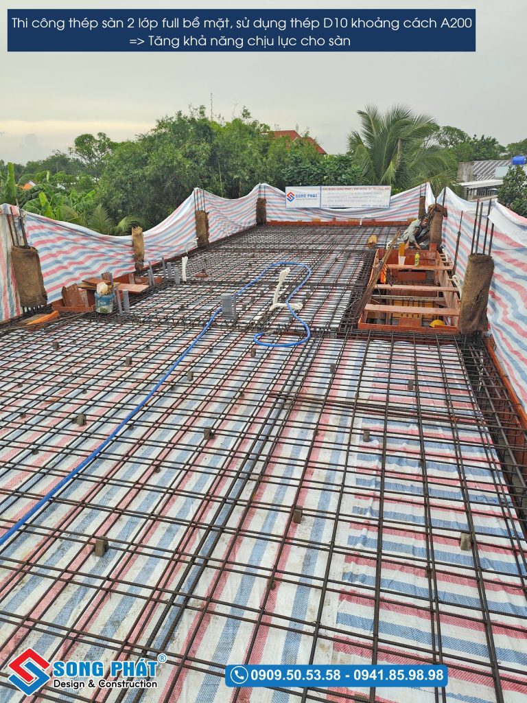 25/06 Hoàn thiện đi thép sàn lầu 1