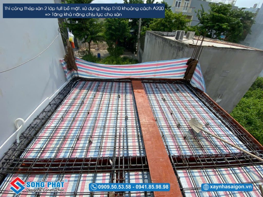 21/05 Hoàn thiện đi thép sàn lầu 1