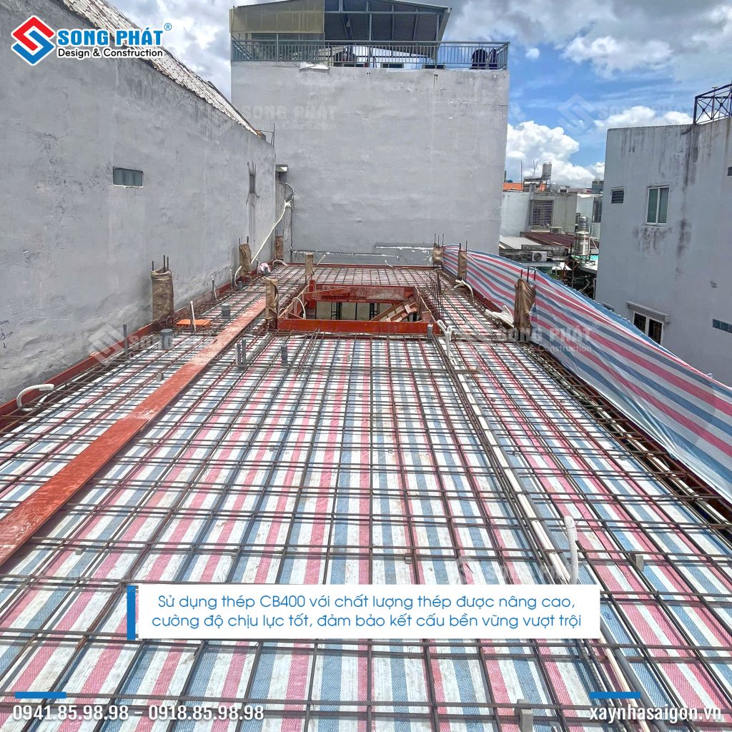 23/07 Hoàn thành đi thép sàn lầu 2