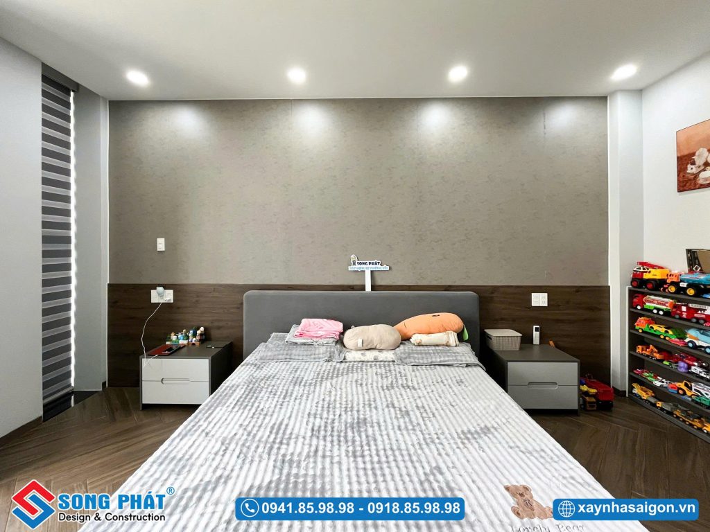 Phòng ngủ được thiết kế theo hướng tối ưu sự riêng tư và yên tĩnh.