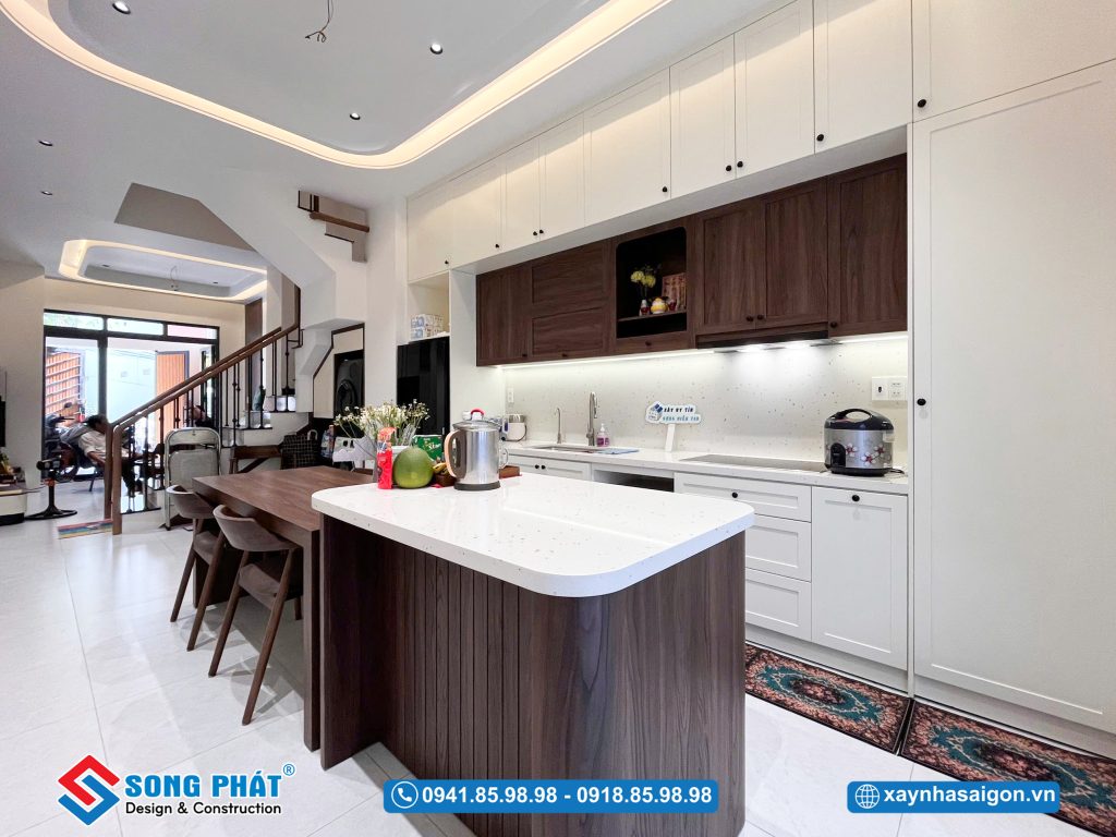 Bàn đảo phục vụ tốt công năng trong sinh hoạt của gia đình