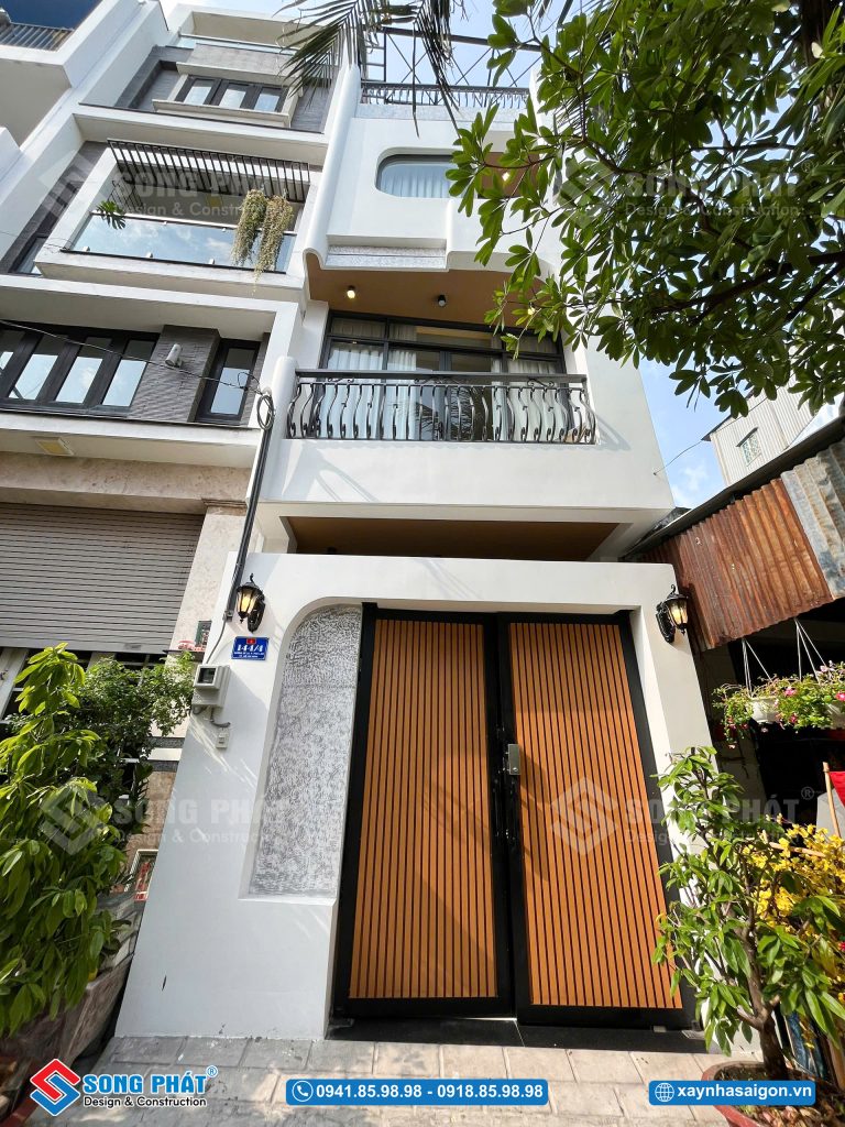 Tổng thể mặt tiền đạt yêu cầu thẩm mỹ và công năng sử dụng lâu dài.