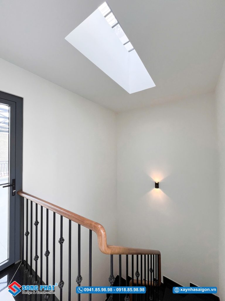 Giếng trời bố trí hợp lý để lấy sáng cho cả không gian