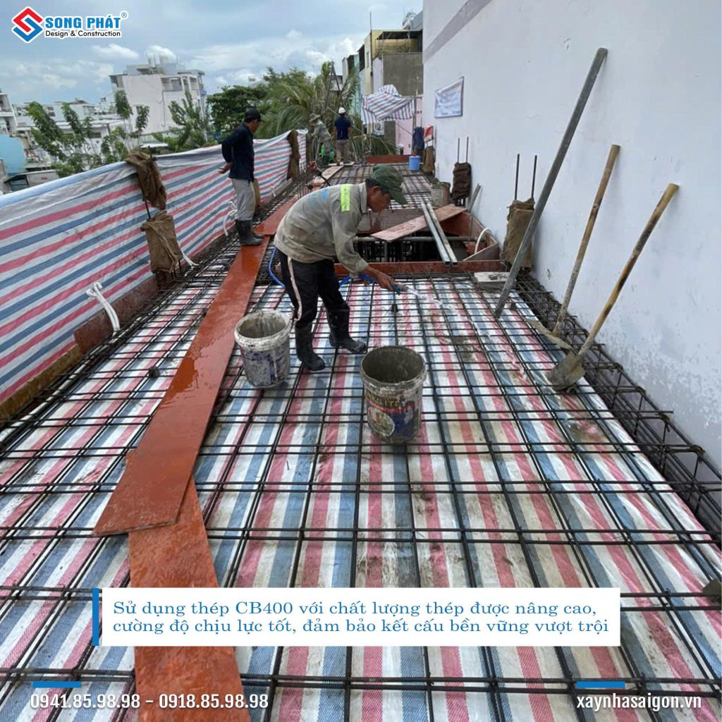 15/08 Hoàn thiện đi thép sàn lầu 2