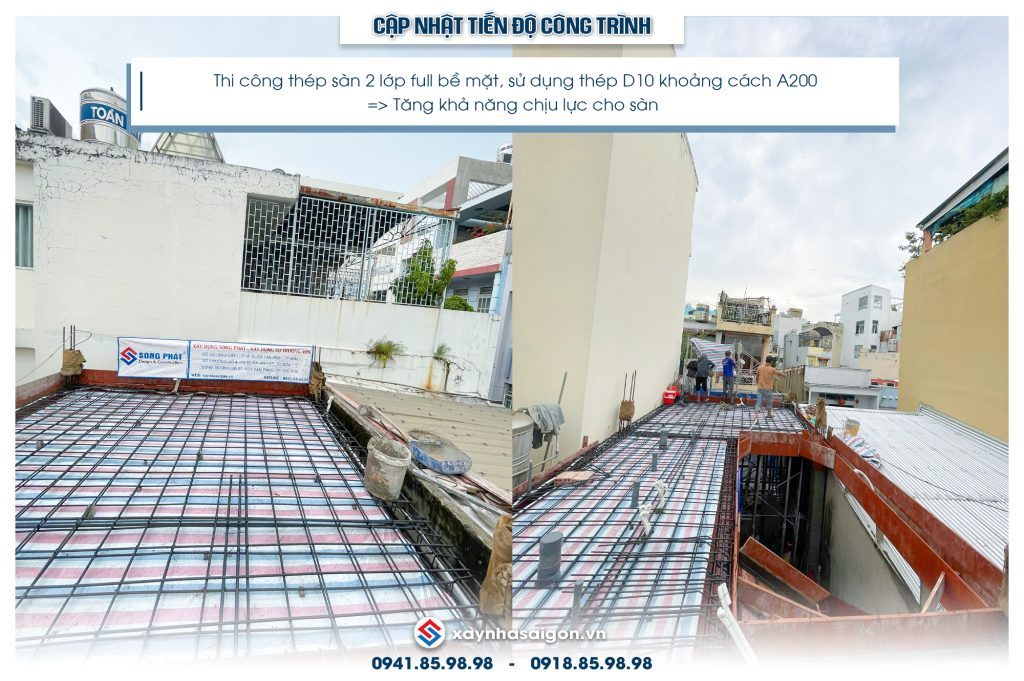12/08 Hoàn thiện đi thép sàn lầu 2