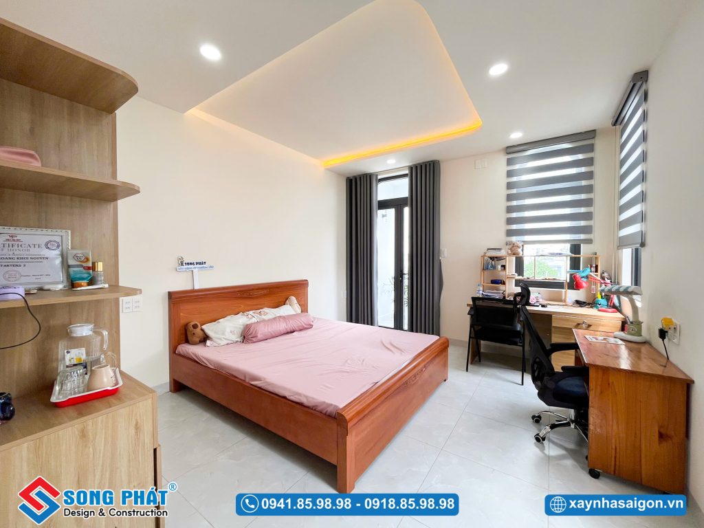 Tương tự những phòng ngủ khác bố trí khoa học