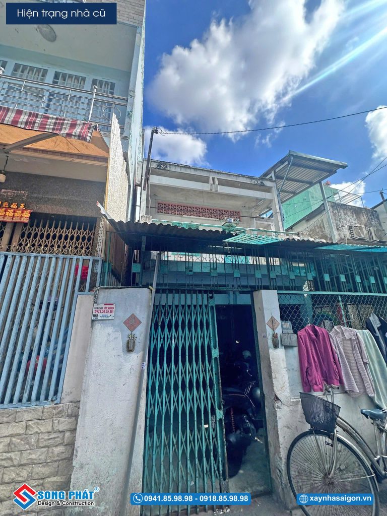 Hiện trạng mặt tiền nhà trước khi xây mới