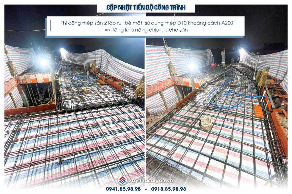 14/11 Hoàn thiện đi thép sàn lầu 2