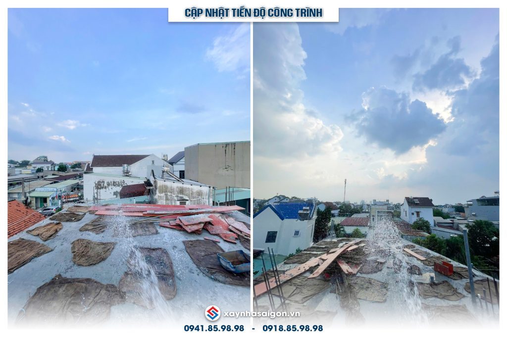 Bao che, tưới ẩm bảo dưỡng bê tông sàn