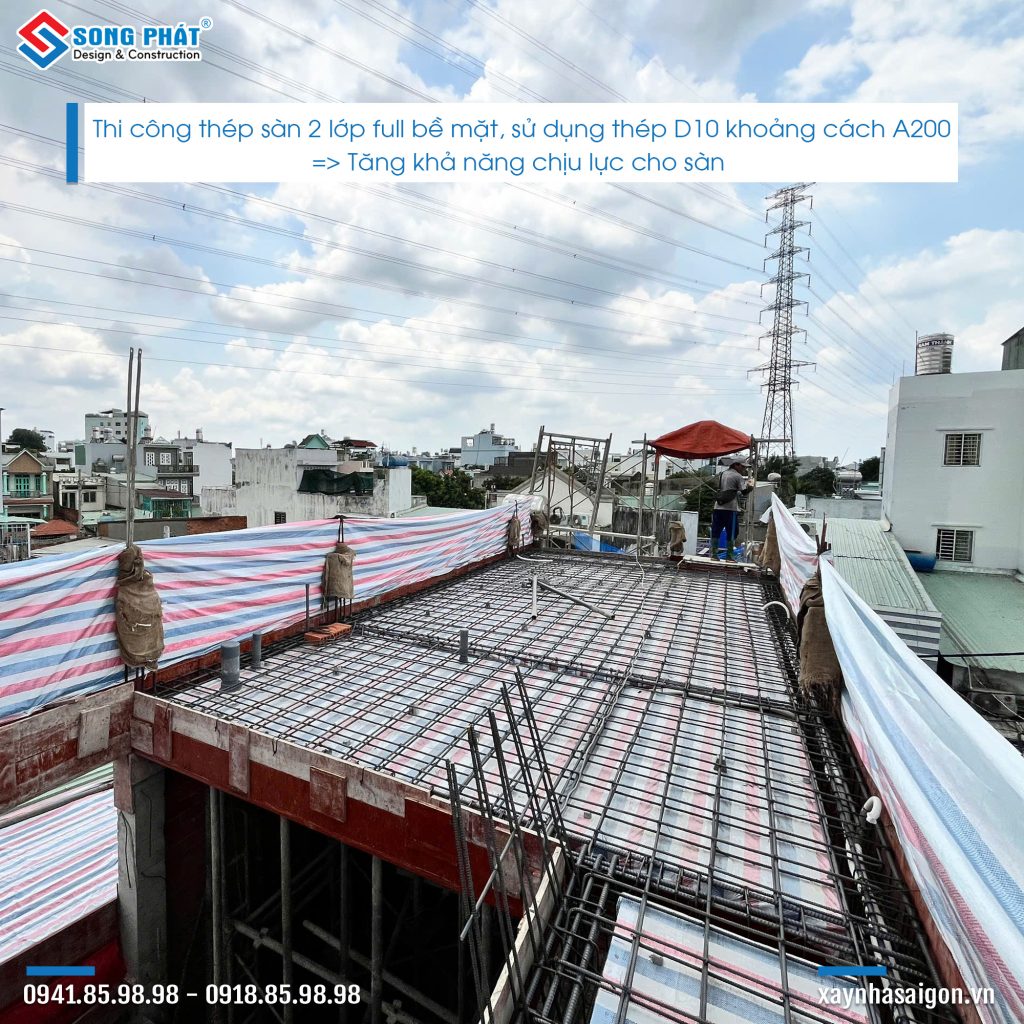 20/08 hoàn thiện đi thép sàn lầu 2
