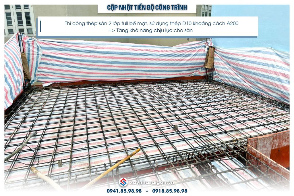 11/08 Hoàn thiện đi thép sàn lầu 1