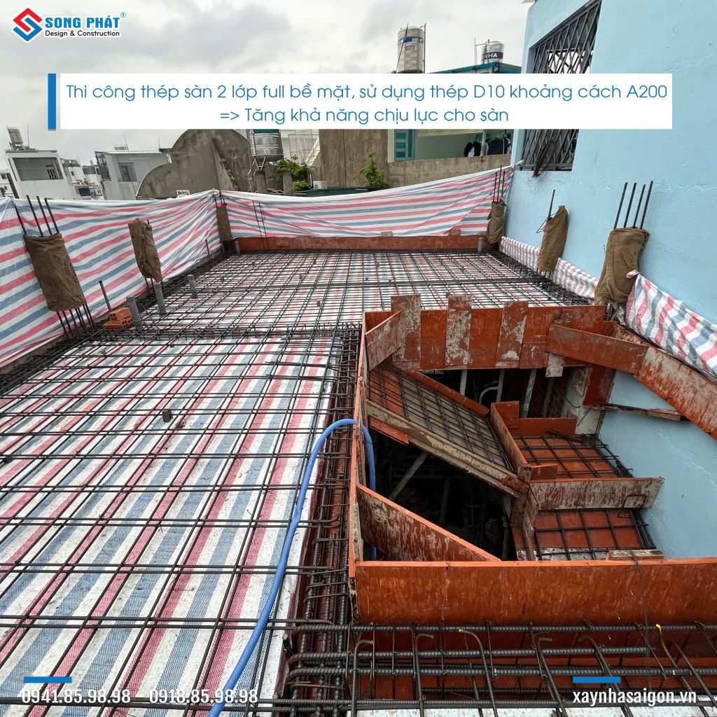 08/09 Hoàn thiện đi thép sàn sân thượng