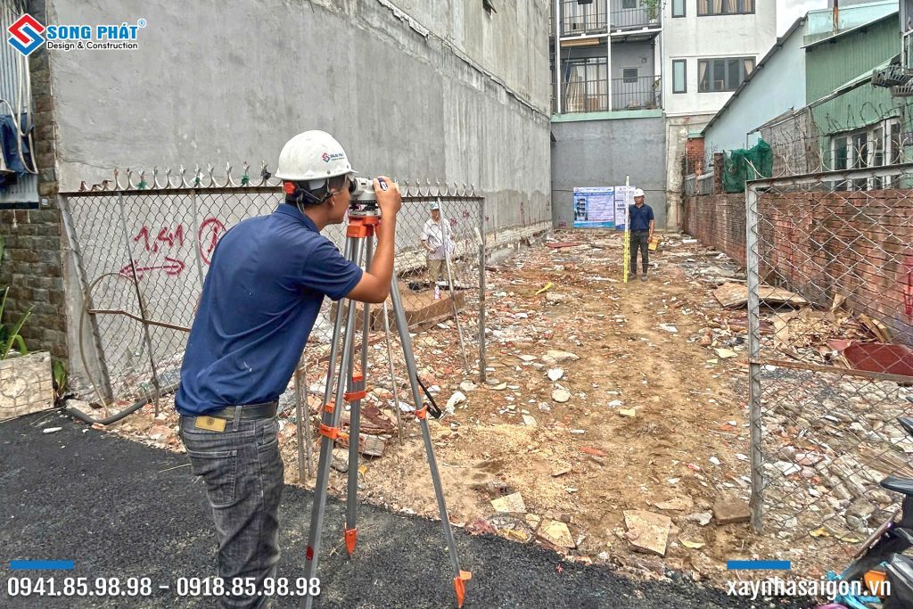 14/08 Đội ngũ Song Phát tiến hành định vị công trình