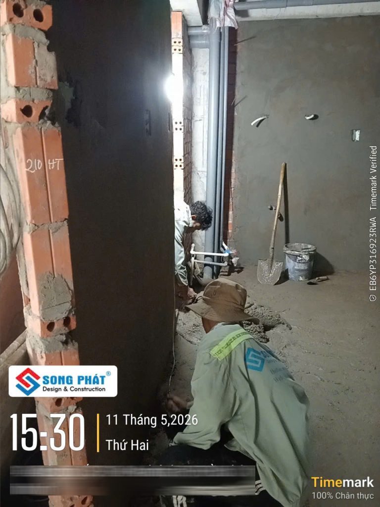 11/05 Tô trát vách ngăn phòng