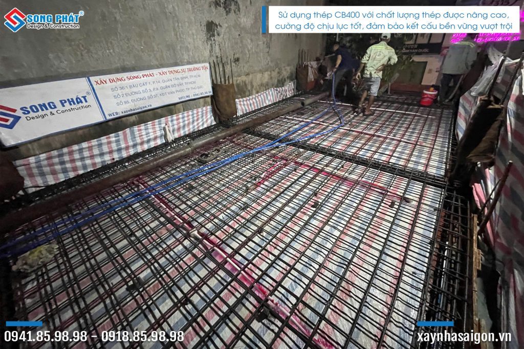 16/09 hoàn thiện đi thép sàn lầu 1