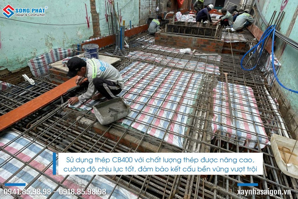 22/08 Hoàn thiện đi thép móng – sàn trệt