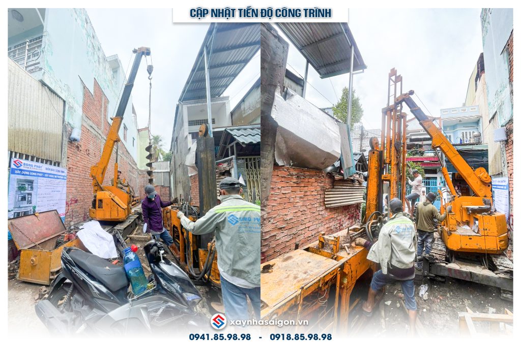 10/8 Tiến hành ép cọc đại trà toàn bộ công trình