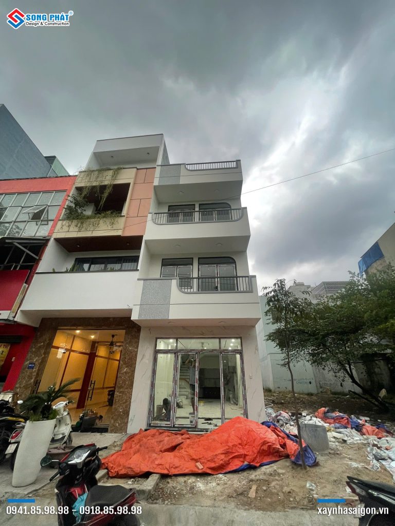 Mặt tiền nhà hoàn thiện ngày 15/11