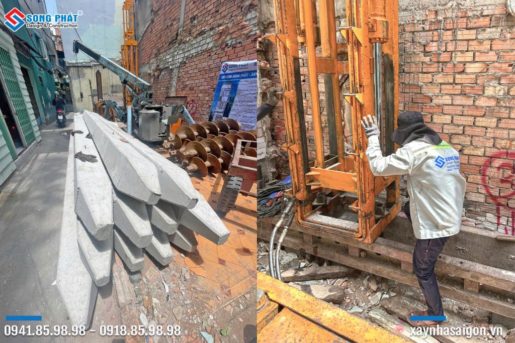 20/07 Thi công ép cọc cho toàn bộ công trình