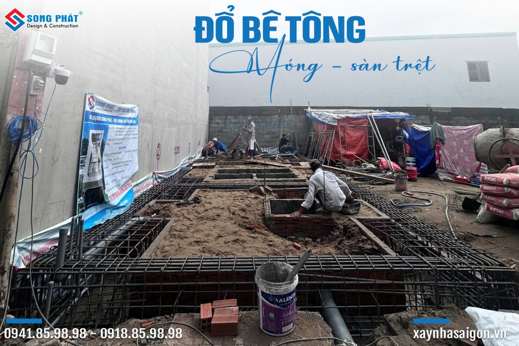 22/10 Hoàn thiện đi thép giằng móng 