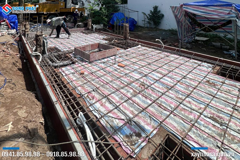 30/09 Hoàn thiện đi thép móng - sàn trệt