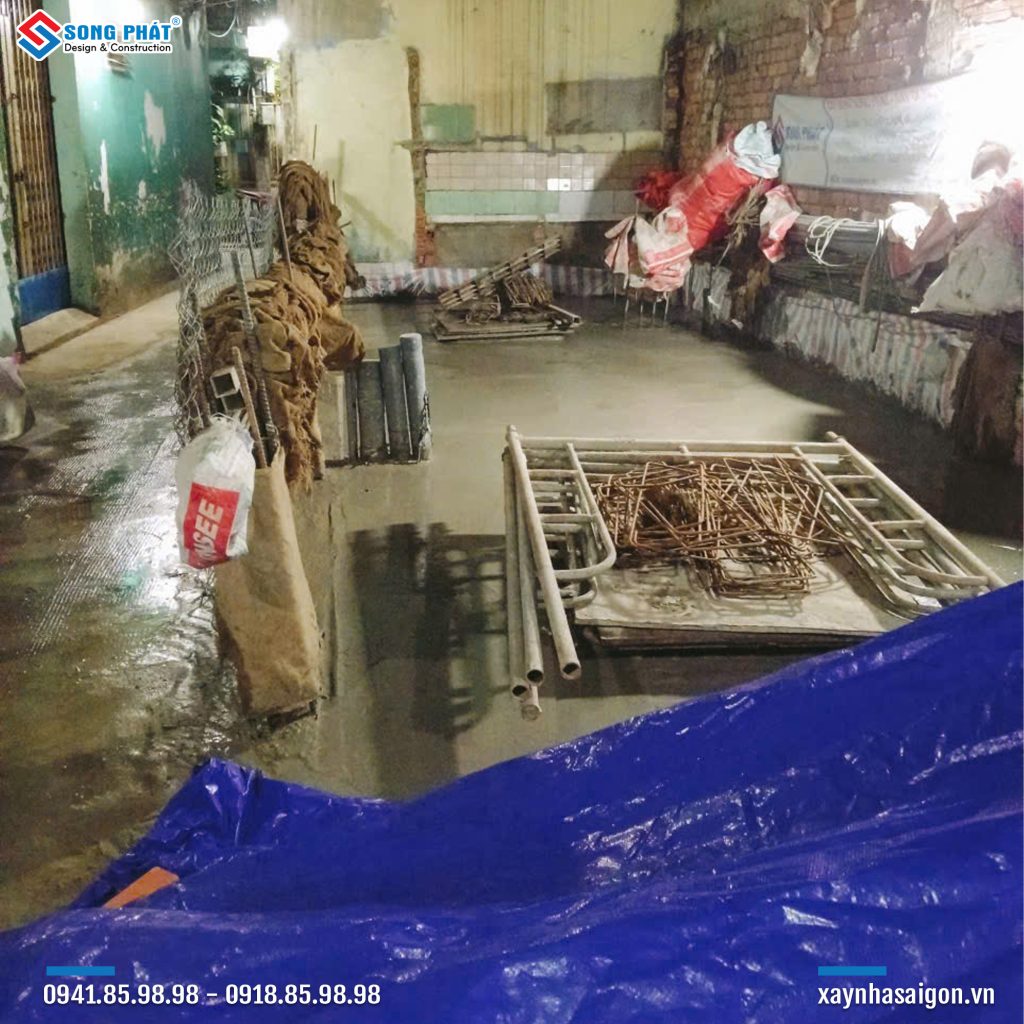 Hoàn thiện đổ bê tông sàn trệt
