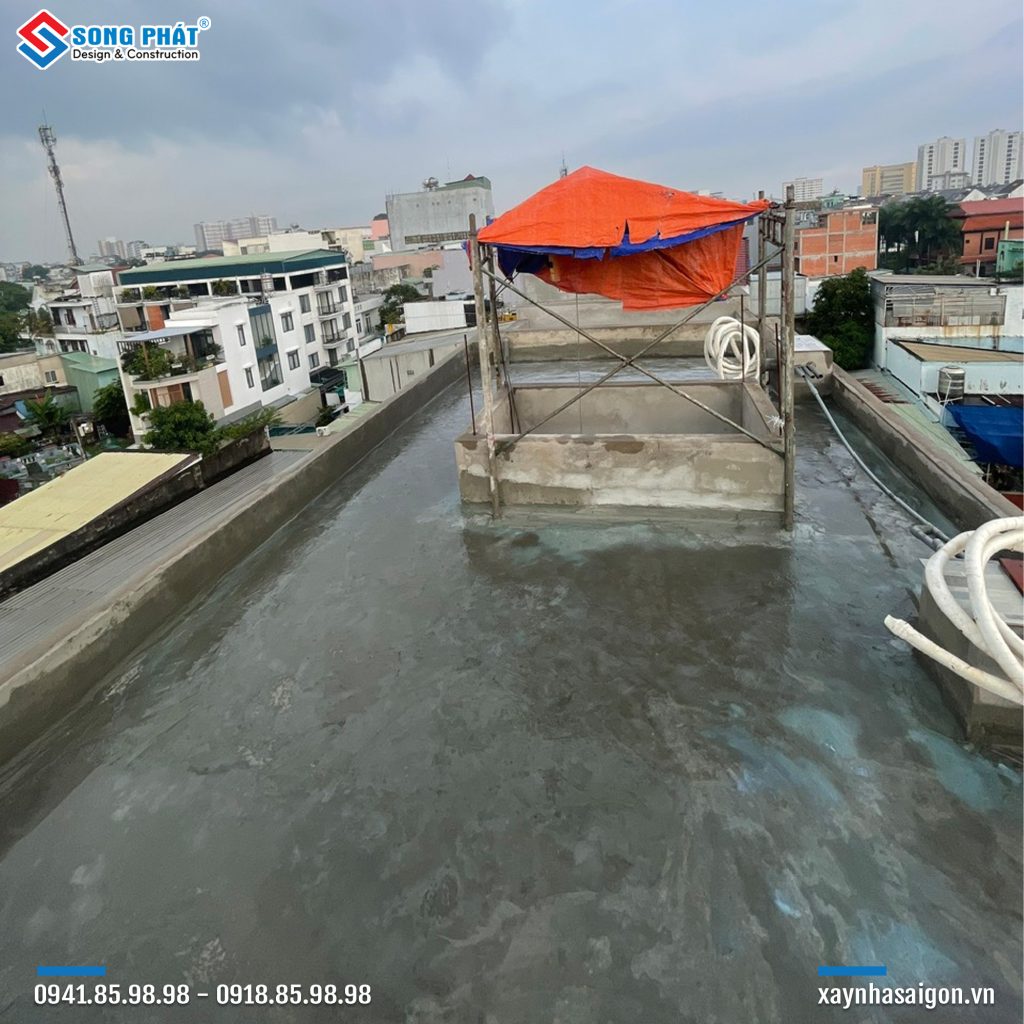 22/10 Chống thấm sàn mái nước 2