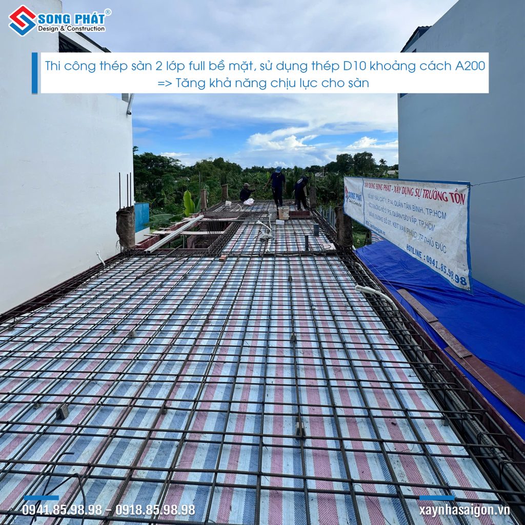 10/10 Hoàn thiện đi thép sàn lầu 1