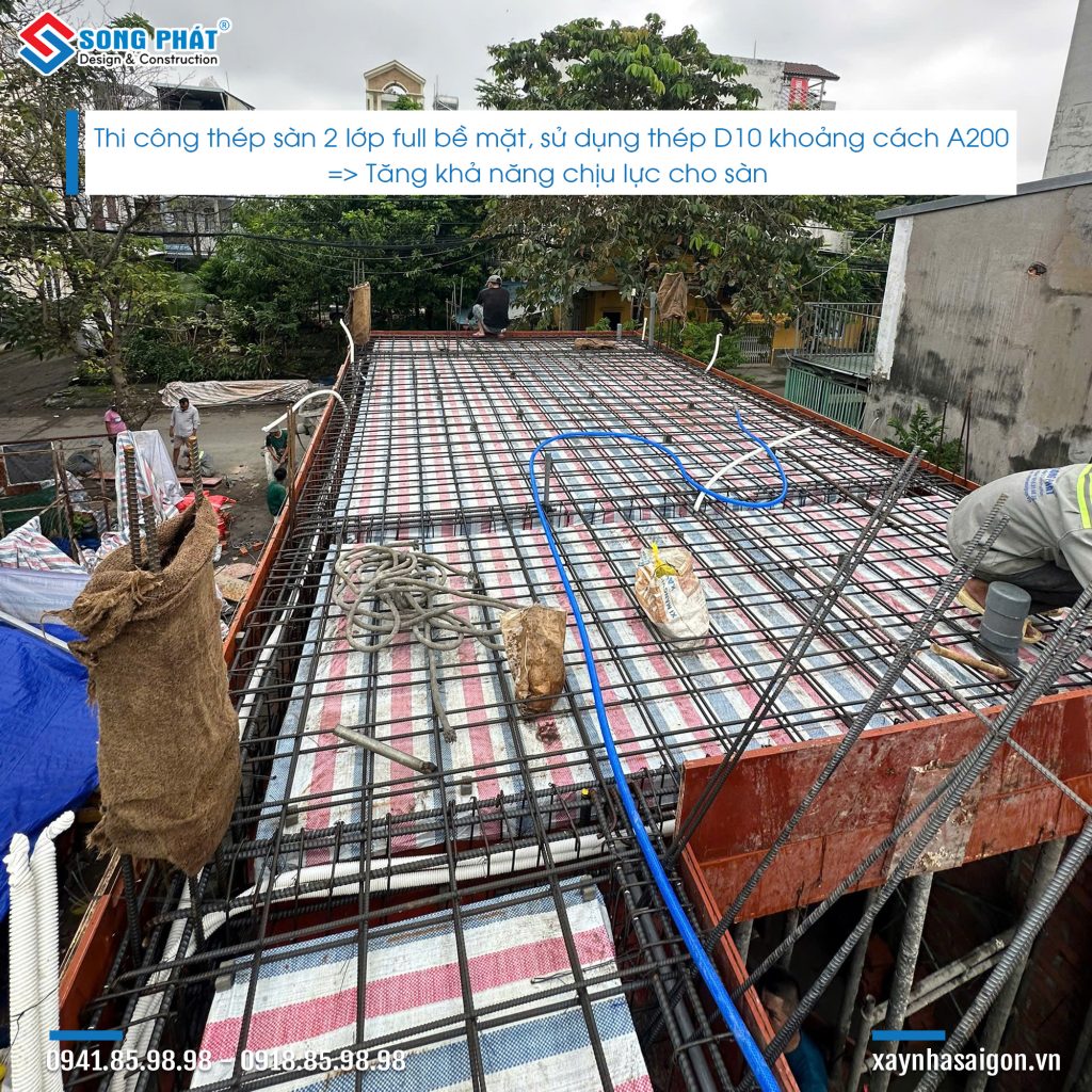 06/11 Hoàn thiện đi thép sàn lầu 1 