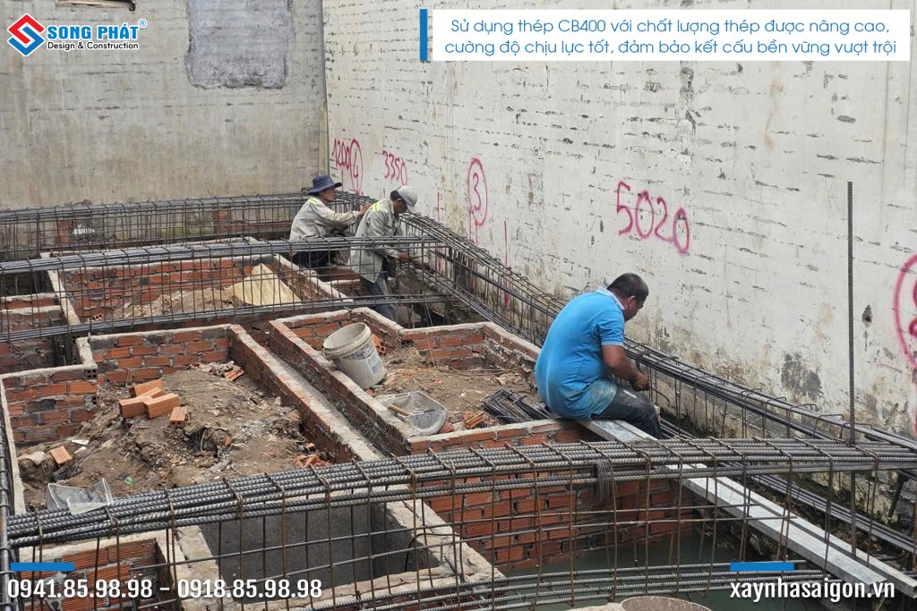 31/08 Lắp đặt thép giằng móng