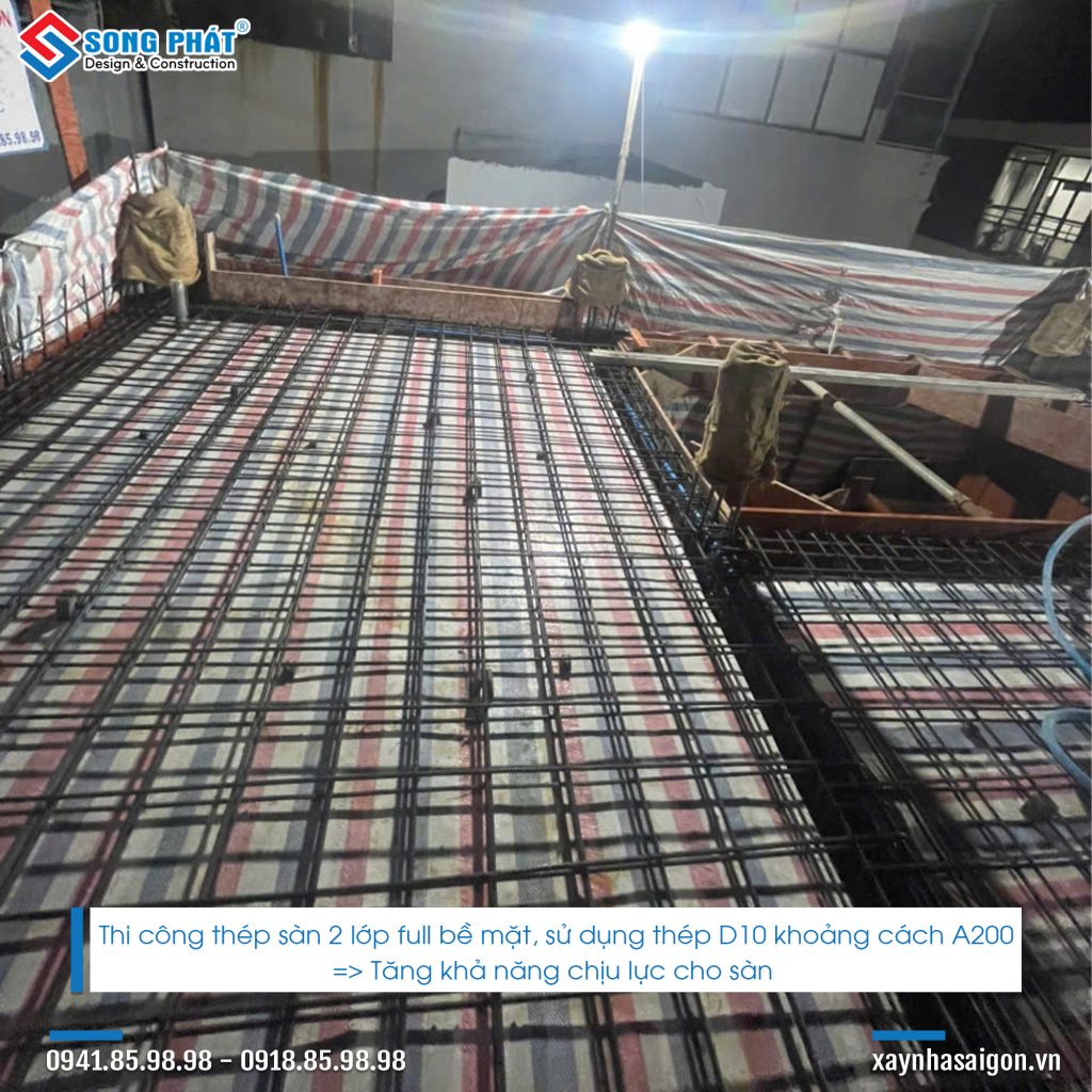 04/08 Hoàn thiện đi thép sàn sân thượng 