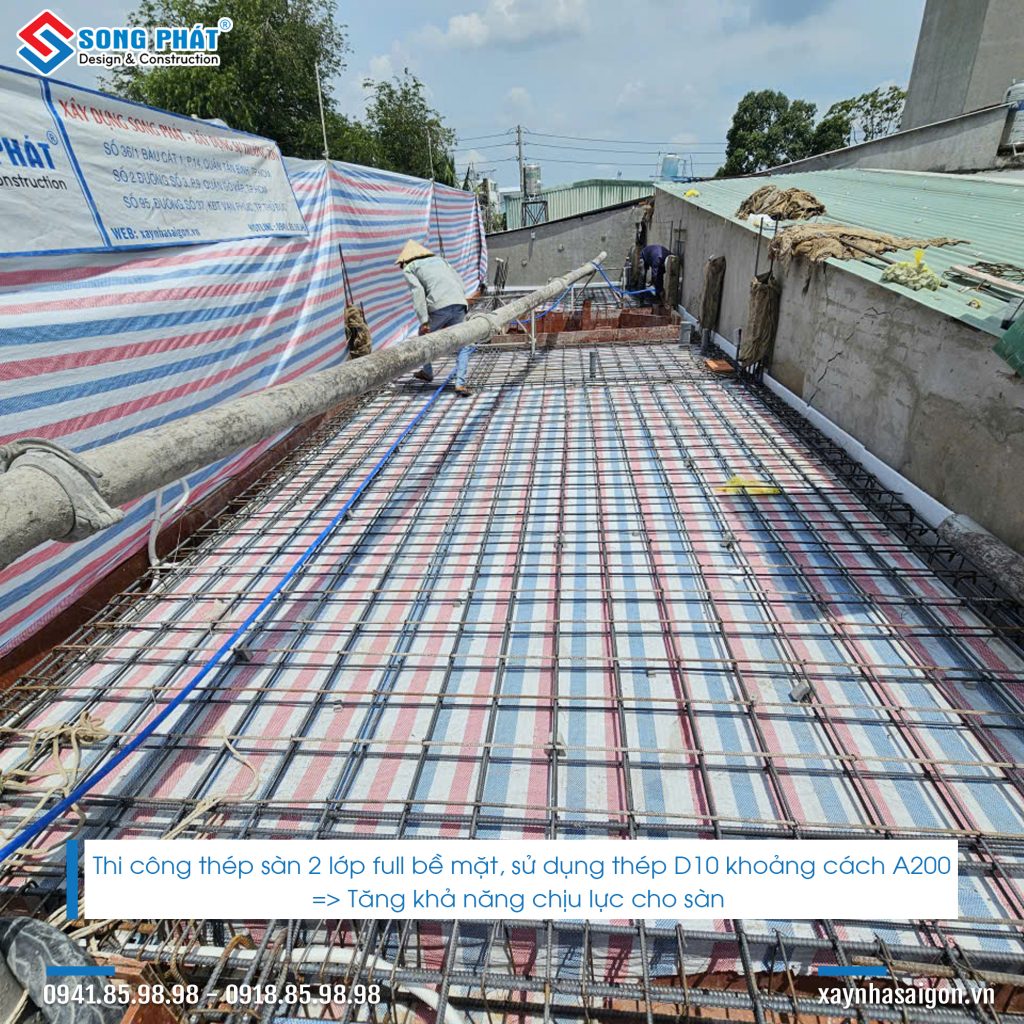 06/08 Hoàn thành đi thép sàn lầu 1