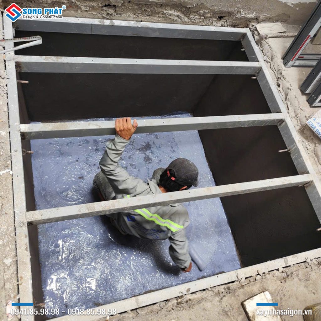 21/09 Thi công chống thấm hốt bit 