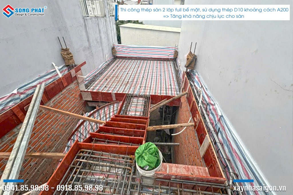 18/11 Hoàn thiện đi thép sàn lầu 2