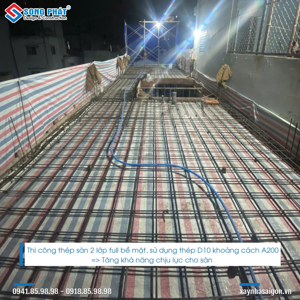 12/10 Hoàn thiện đi thép sàn lầu 1