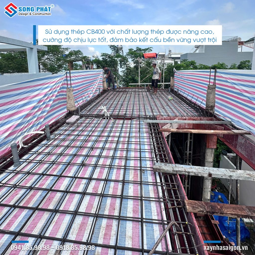 25/10 Hoàn thiện đi thép sàn lầu 2 