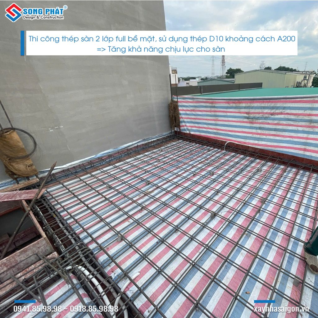 16/11 Hoàn thiện lắp đặt thép sàn lầu 2