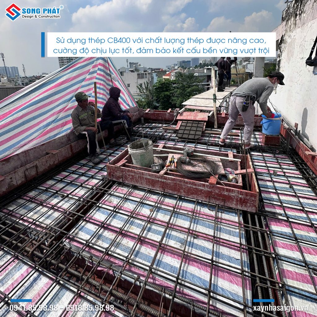 10/09 Hoàn thiện đi thép sàn mái 