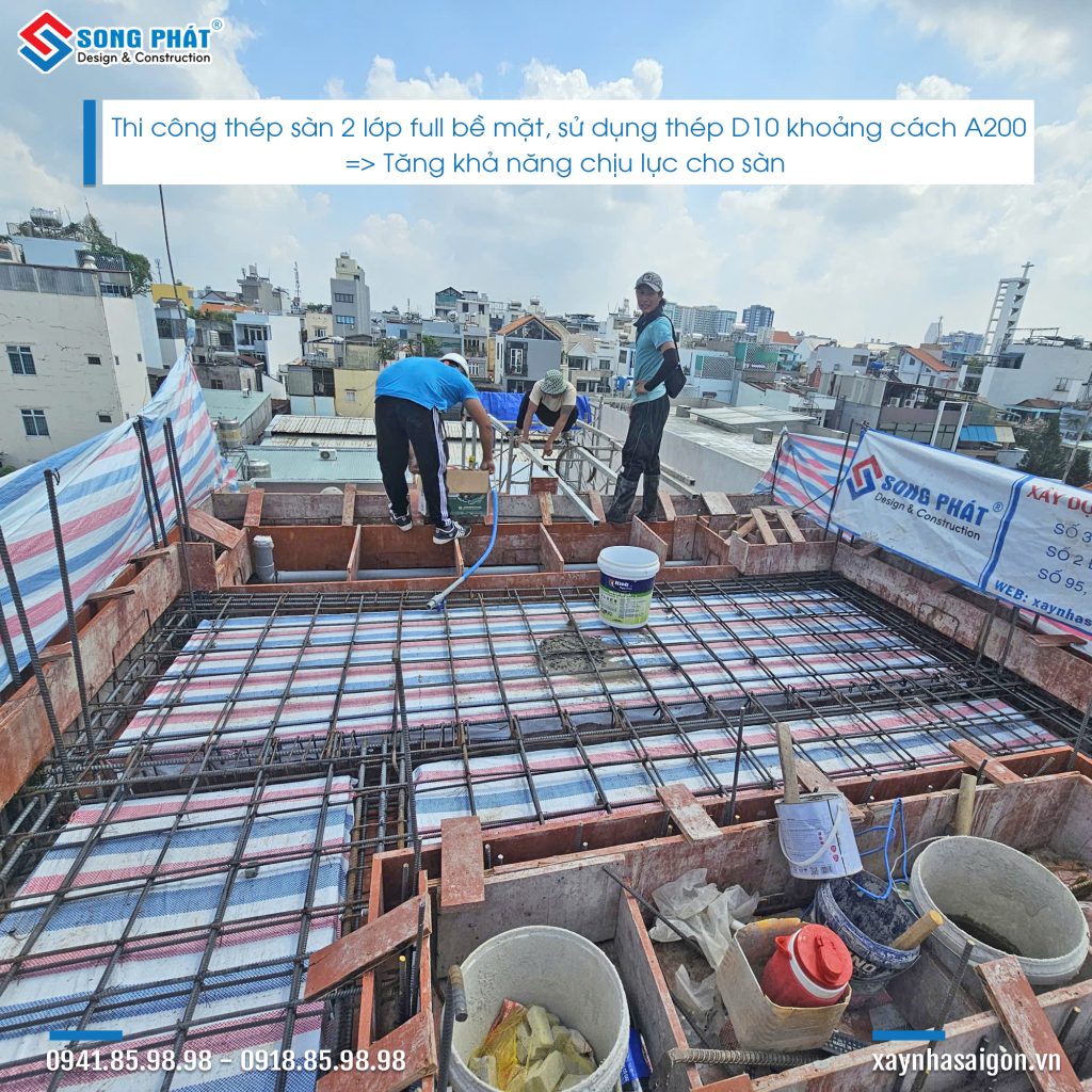 04/08 Hoàn thiện đi thép sàn mái
