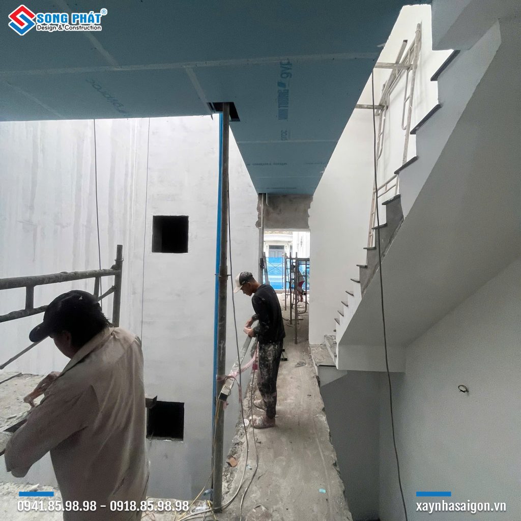 22/09 Thi công trần thạch cao 