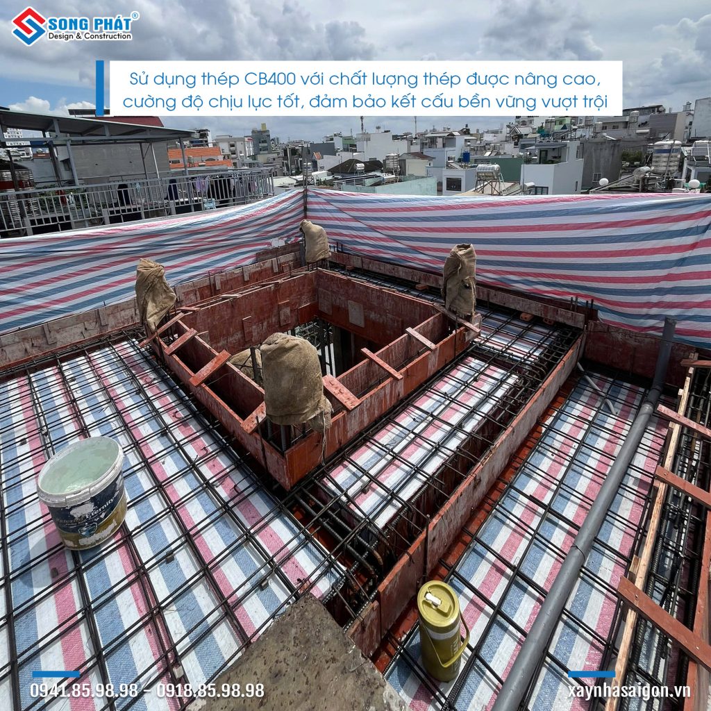 12/08 Hoàn thiện đi thép sàn mái 