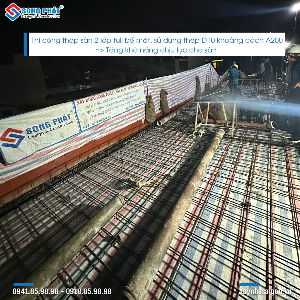 16/09 Hoàn thiện đi thép sàn lầu 3