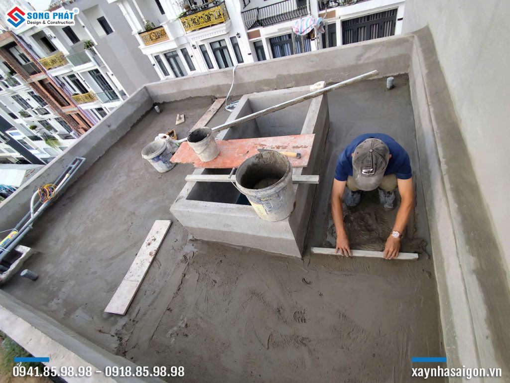 12/01/2026 Cán nền sàn mái